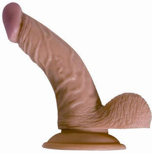 All American Whopper Vibrating 7 inches Dildo, Balls Beige